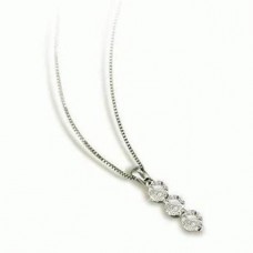 Classic Round Diamond Trilogy Pendant