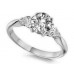 Elegant Round & Pear Diamond Trilogy Ring