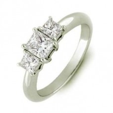 Classic Princess Diamond Trilogy Ring