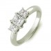 Classic Princess Diamond Trilogy Ring