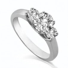 Classic Round Diamond Trilogy Ring
