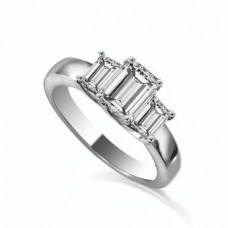 1.00ct Si/g 18kt Yellow Gold Diamond Trilogy Ring