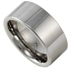 10mm Pipe Cut Tungsten Ring Size W1/2