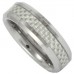 6mm Tungsten & White Carbon Wedding Ring