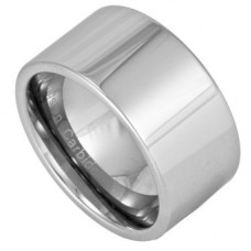 12mm Pipe Cut Tungsten Wedding Ring