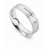 6mm Flat Court Shape Platinum Groove Band