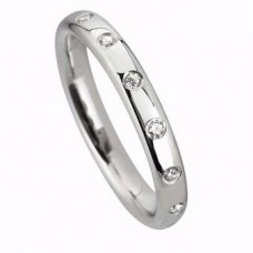 Certified 0.25ct I1/fg Round Diamond Wedding Ring