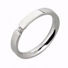 5mm Flat Court Matching Diamond Set Wedding Ring