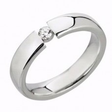 5mm Court Shape Matching Diamond Set Wedding Ring
