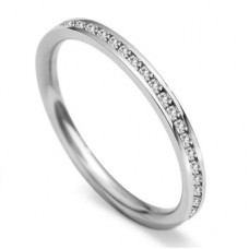 2.5mm Round Diamond Full Set Wedding Ring