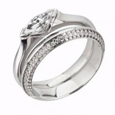 3mm Shaped Diamond Wedding Ring