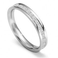 3mm Full Set Princess Diamond Wedding Ring