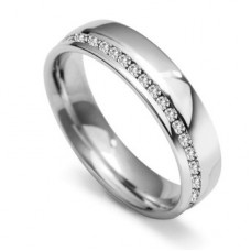 0.50ct Vvs/f Round Diamond Wedding Ring
