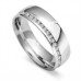 6mm Offset Round Diamond 40% Wedding Ring