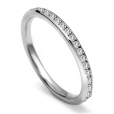2.5mm Full Set Round Diamond Wedding Ring
