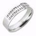 6mm Double Row Diamond 60% Wedding Ring