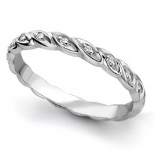 0.10ct Si/fg Entwine Round Diamond Ring