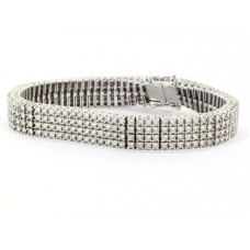 Traditional Round Diamond Four Row Tennis Bracelet