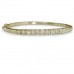 Oval Shaped Princess Diamond Set Bangle