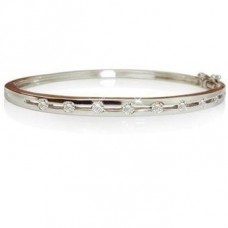 Classic Round Diamond Set Bangle