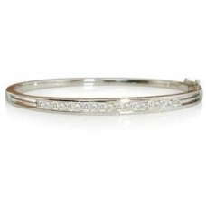 Classic Round Diamond Set Bangle