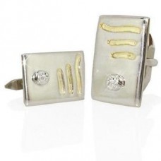 Round Diamond Cufflinks