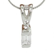 Emerald Cut Diamond Solitaire Pendant