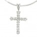 Traditional Round Diamond Cross Pendant