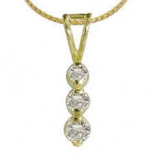 Classic Round Diamond Trilogy Pendant