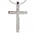 Classic Round Diamond Cross Pendant