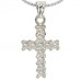 Classic Round Diamond Cross Pendant
