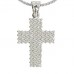 Unique Round Diamond Cross Pendant