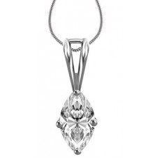 Classic Marquise Diamond Solitaire Pendant