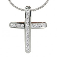 Unique Princess Diamond Cross Pendant