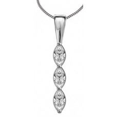 0.70ct I1/h Round Diamond Trilogy Pendant