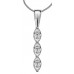 0.70ct I1/h Round Diamond Trilogy Pendant