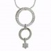 Dual Circle Round Diamond Pendant Dual Circle Round Diamond Pendant