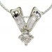 Round And Baguette Cut Diamond Pendant