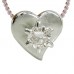 Unique Round Diamond Heart Shaped Pendant