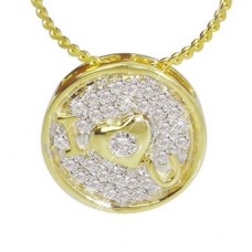 Round Diamond Cluster Pendant