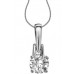 Modern Round Diamond Solitaire Pendant