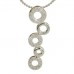 Five Circle Round Diamond Drop Pendant