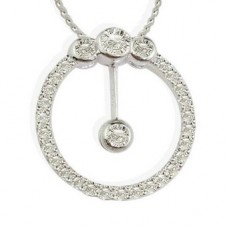 Round Diamond Designer Cluster Pendant