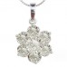 Round Diamond Flower Cluster Pendant