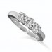 0.47ct Si2/g Four Prong Set Round Diamond Trilogy Ring