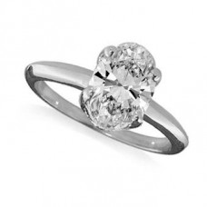 0.20ct Si1/f Oval Shaped Diamond Solitaire Ring