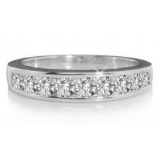 0.50ct Si2/g Round Diamond Half Eternity Ring