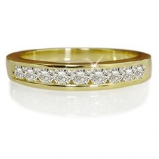 18ct Yellow Gold 0.40ct Vvs/e Round Diamond Half Eternity Ring