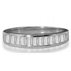 0.50ct Si2/f Channel Set Baguette Cut Diamond Eternity Ring