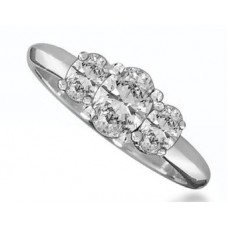 Oval Diamond Trilogy Ring